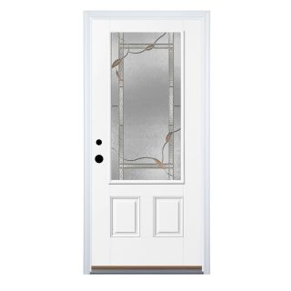Benchmark by Therma Tru 3/4 Lite Decorative Inswing Fiberglass Entry Door (Common 80 in x 36 in; Actual 81.5 in x 37.5 in)