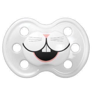 Happy Easter Bunny smile and nose baby pacifier