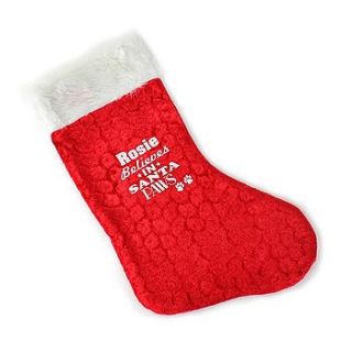 'santa paws' pet stocking by lucky roo