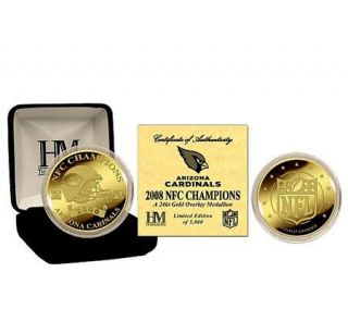 NFL Arizona Cardinals 2008 NFC Conference Champs 24K Gold Coin —