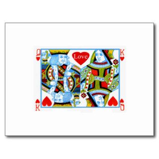 Save The Date Card King Queen Hearts Post Card