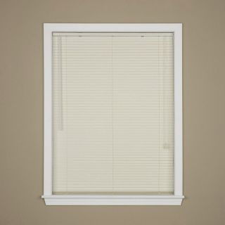 Levolor 58 in W x 64 in L Alabaster Vinyl 1 in Slat Room Darkening Mini Blinds