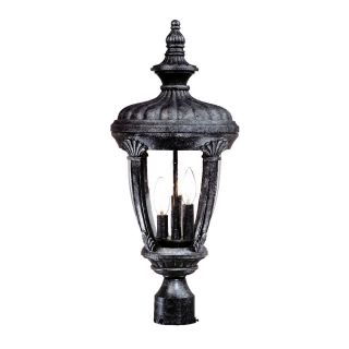 Monte Carlo Collection Post mount 3 light Outdoor Stone finish Light Fixture