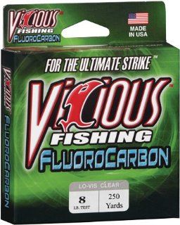 Vicious 550 Yard Fluorocarbon Fishing Line  Sports & Outdoors