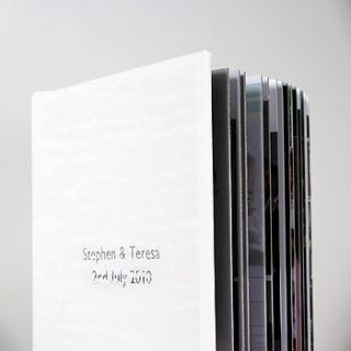 small bespoke wedding photo book by ta dah wall art