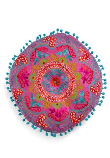 Folky Fresh Pillow in Fuchsia  Mod Retro Vintage Decor Accessories