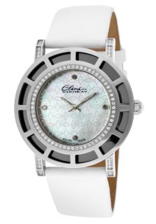 Elini Barokas C8452 01  Watches,Womens Barokas Diamonds White MOP Dial White Satine, Casual Elini Barokas Quartz Watches