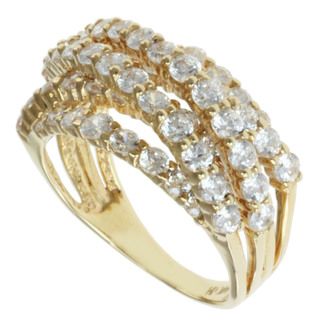 Michael Valitutti Signity 14k Yellow Gold Cubic Zircona Ring Michael Valitutti Cubic Zirconia Rings