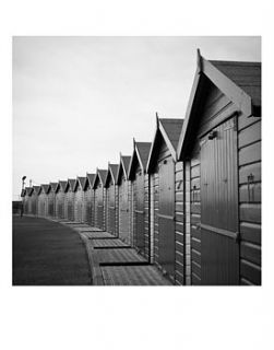 beach huts ii, ltd edition original print by paul cooklin
