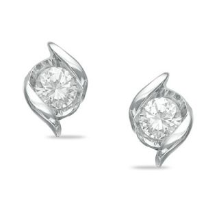 CT. T.W. Sirena™ Solitaire Stud Earrings in 14K White Gold