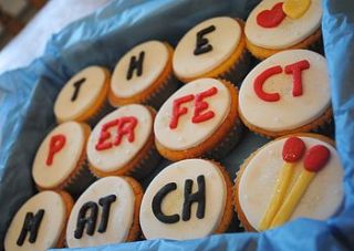 12 perfect match cupcakes by the small cake shop