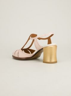 Fendi Colour Block Perforated Sandal