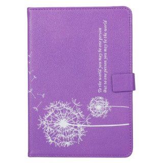 eFuture(TM) Cute Dandelion With Stand Angle View Flip Leather Case Cover for Apple iPad Mini  Purple +eFuture's nice Keyring Computers & Accessories