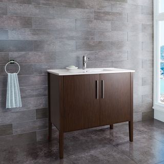 Vigo Vigo 36 inch Maxine Single Bathroom Vanity Brown Size Single Vanities