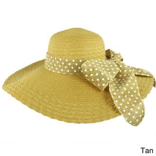 Faddism Faddism Womens Vintage Bow Floppy Hat Tan Size One Size Fits Most