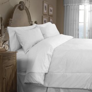Veratex Grand Luxe Egyptian Cotton Sateen 500 Thread Count 4 piece Comforter Set White Size Twin