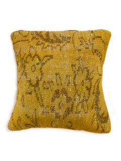 Vintage Overdyed Yellow Pillow by nuLOOM