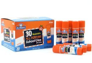 Elmer's Washable All Purpose School Glue Sticks, .24 oz, 30 Pack (E556) 