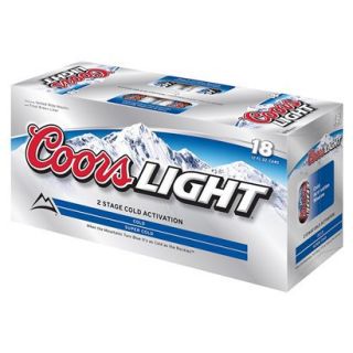 Coors Light Beer Cans 12 oz, 18 pk