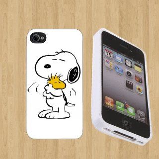 snoopy and woodstock Custom Case/Cover FOR Apple iPhone 4 / 4s** WHITE** Rubber Case ( Ship From CA ) Cell Phones & Accessories