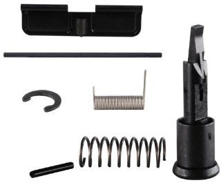 Ultimate Arms Gear Complete Mil Spec Forward Assist Assembly Round AR 15 AR M4 M16 .223 556 Rifle Includes Bulls Eye Design Grip Forward Assist, Forward Assist Spring & Roll Pin + US Made Port Ejection Cover Installation Assembly Kit for AR15 AR 15 .22