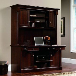 Palladia Laptop Credenza with Hutch   Sauder Office Furniture  Notebook Computer Stands 