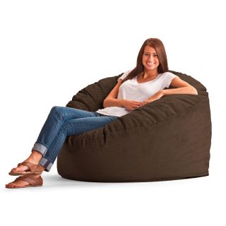 Comfort Research Fufsack Wide Wale Corduroy 4 foot Large Bean Bag Chair Brown Size Large