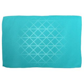 Teal Color Background Design with Grid Pattern. Kitchen Towels