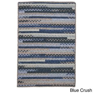 Colonial Mills Perfect Stitch Multicolor Braided Cotton blend Rug (8 X 10) Blue Size 8 x 10