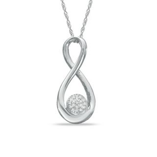 Diamond Accent Infinity Pendant in Sterling Silver   Zales