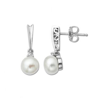 online only 7 0 7 5mm cultured freshwater pearl and diamond accent