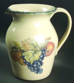 Home & Garden Party Fruit 56 Oz Pitcher, Fine China Dinnerware   Grapes,Pears,Br