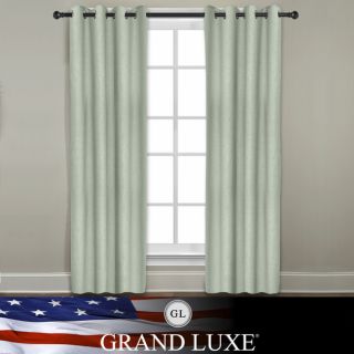 Grand Luxe Sage All Linen Gotham Grommet Window Panel