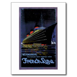 SS Normandie Vintage Ocean Liner Postcards