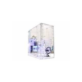 CS888CL Pre Assembled Clear Arylic Case with 3 LED Case Fans Computers & Accessories