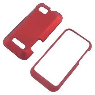 Red Rubberized Protector Case for Motorola DEFY XT XT556 Cell Phones & Accessories
