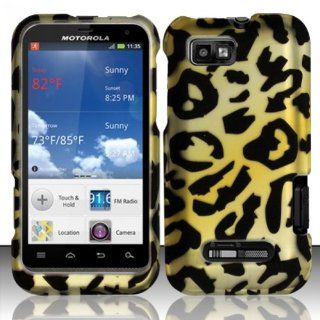[E]rubberized Cheetah Design Motorola Defy Xt Xt556 / Xt557 Cell Phones & Accessories