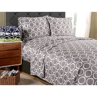 Cotton Blend Scroll Park Sheet Set Or Pillowcase Separates