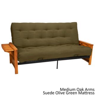 Epicfurnishings Bellevue With Retractable Tables Transitional style Queen size Futon Sofa Sleeper Bed Green Size Queen