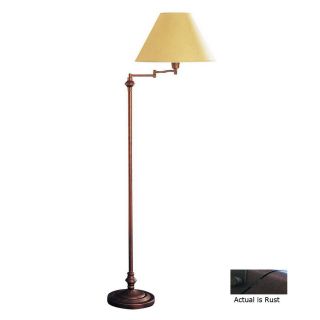 Cal Lighting 59 in 3 Way Switch Rust Indoor Floor Lamp with Shade