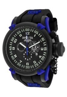 Invicta 10180  Watches,Mens Russian Diver Chronograph Black Dial Black Polyurethane, Chronograph Invicta Quartz Watches