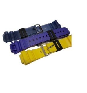 Casio G shock Resin Purple, Yellow and Blue Band  Replacement Watch Band 3 Colors for Dw5600 / Dw6900 20mm Brand New in Box Will Fit Dw 5900 Dw 6000 Dw 6100 Dw 6200 Dw 6500 Ew 6600 Dw 6700 Aw 560 G Shock at  Women's Watch store.