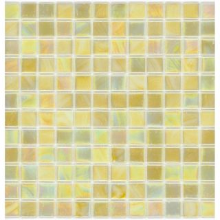 Elida Ceramica Recycled Lemonade Glass Mosaic Square Indoor/Outdoor Wall Tile (Common 12 in x 12 in; Actual 12.5 in x 12.5 in)