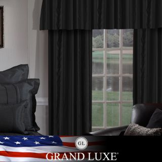 Veratex Grand Luxe Black Braxton Grommet Curtain Panel