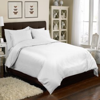 Veratex Grand Luxe Egyptian Cotton Sateen 800 Thread Count 6 piece Duvet Cover Set White Size Full