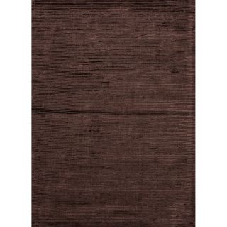 Hand loomed Solid Pattern Brown Area Rug (36 X56)