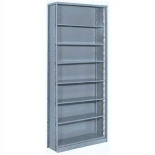 Lyon DD902842 Full Contemporary Bookcase, 36" Width x 12" Depth x 84" Height, Dove Gray Utility Cabinets