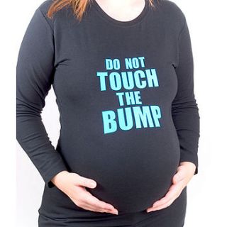 'do not touch the bump' maternity t shirt by nappy head