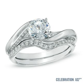 Celebration 102® 1 1/4 CT. T.W. Diamond Bridal Set in 18K White Gold