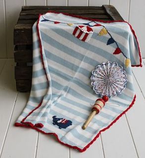 knitted cotton circus blanket by posh totty designs interiors